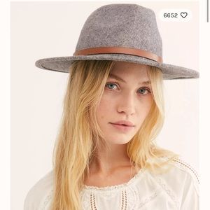Free people Wythe leather band felt hat